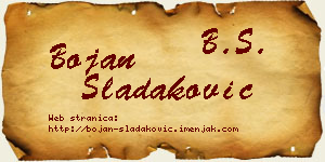 Bojan Sladaković vizit kartica
